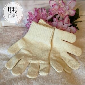 Woman's Girl's Soft Gloves Cream Off White